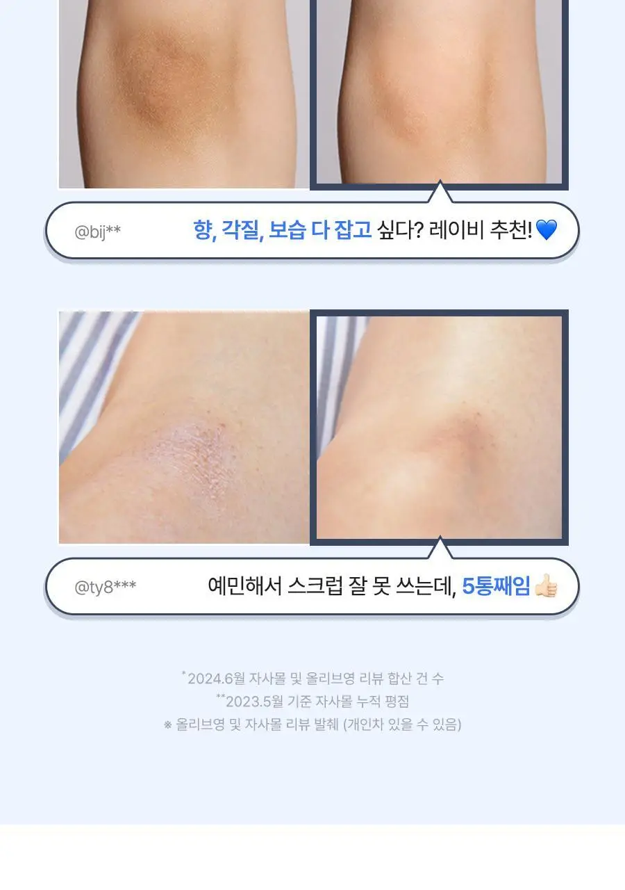 [왁싱샵 추천템] 저자극 레이비 퍼퓸 바디스크럽 400g 기획 및 단품 3종 택1(기획/산양유/라벤더) 상세페이지 13